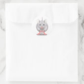 Cute Little Grey Mouse Ronde Sticker (Tas)