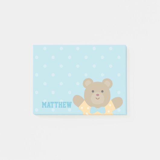 Cute Little Grizzly Beer Cub Kinder Post-it® Notes (Voorkant)