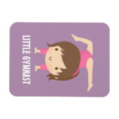 Cute Little Gymnast Girl Gymnastics Pose Magneet (Horizontaal)