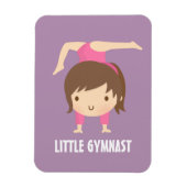 Cute Little Gymnast Girl Gymnastics Pose Magneet (Verticaal)