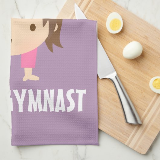 Cute Little Gymnast Girl Gymnastics Pose Theedoek (Quarter Fold)