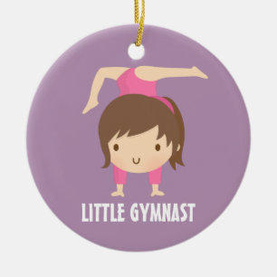 Cute Little Gymnast Girl Gymnastics Room Decor Keramisch Ornament