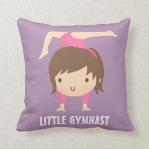 Cute Little Gymnast Girl Gymnastics Room Decor Kussen