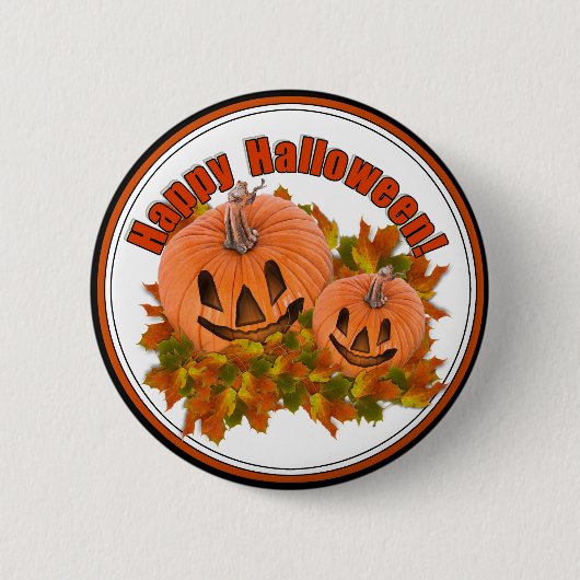 Cute Little Halloween Jack-o-Lanterns Ronde Button 5,7 Cm (Voorkant)