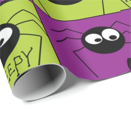 Cute Little Halloween Spiers Cadeaupapier (Rol Hoek)