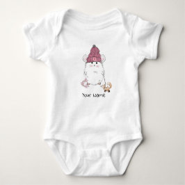 Cute Little Hamster Custom Name Baby Bodysuit