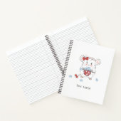 Cute Little Hamster Floral Girly Notitieboek (Binnen)