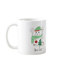 Cute Little Hamster Merry Kerstmis