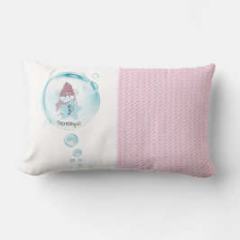 Cute Little Hamster Monogram Name Lumbar Pillow Kussen