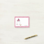 Cute Little Hamster Pink Custom Post-it® Notes (Op bureau)