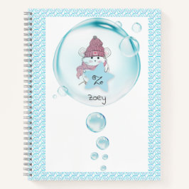 Cute Little Hamster Soap Bubble Name Notitieboek
