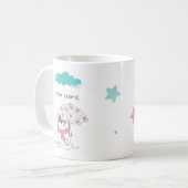 Cute Little Hamster & Stars Name Koffiemok (Voorkant links)