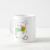 Cute Little Hamster Sunflower Custom Koffiemok (Voorkant links)