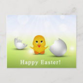 Cute Little Happy Easter Baby Chick Feestdagenkaart (Voorkant)