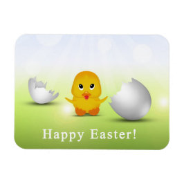 Cute Little Happy Easter Baby Chick Magneet