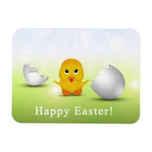 Cute Little Happy Easter Baby Chick Magneet