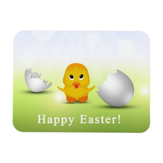 Cute Little Happy Easter Baby Chick Magneet (Horizontaal)