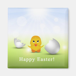 Cute Little Happy Easter Baby Chick Magneet