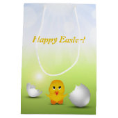 Cute Little Happy Easter Baby Chick Medium Cadeauzakje (Achterkant)