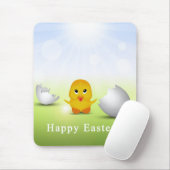 Cute Little Happy Easter Baby Chick Muismat (Met muis)