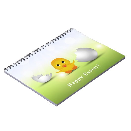 Cute Little Happy Easter Baby Chick Notitieboek (Linkerzijde)