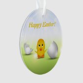 Cute Little Happy Easter Baby Chick Ornament (voorkant)
