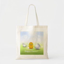 Cute Little Happy Easter Baby Chick Tote Bag