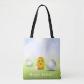 Cute Little Happy Easter Baby Chick Tote Bag (Voorkant)
