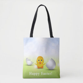 Cute Little Happy Easter Baby Chick Tote Bag