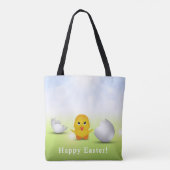 Cute Little Happy Easter Baby Chick Tote Bag (Achterkant)