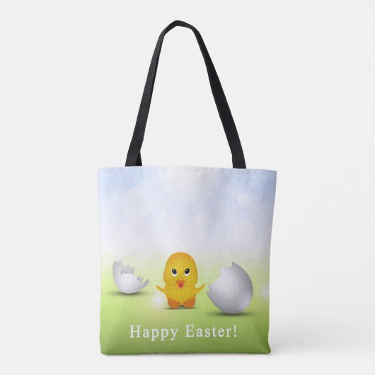 Cute Little Happy Easter Baby Chick Tote Bag (Achterkant)