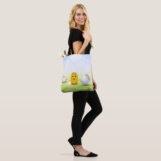 Cute Little Happy Easter Baby Chick Tote Bag (Op model)