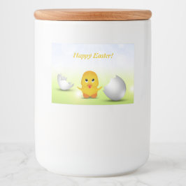 Cute Little Happy Easter Baby Chick Voedselcontainer Etiket
