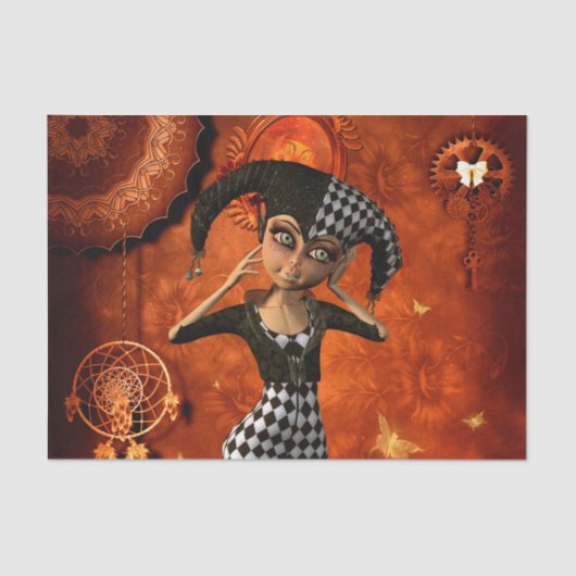 Cute little harlequin tissuepapier (Voorkant)