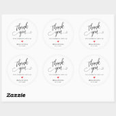 Cute Little Heart Modern Wedding Thank You Gifts Ronde Sticker (Vel)
