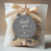 Cute Little Heart Modern Wedding Thank You Gifts Ronde Sticker