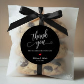Cute Little Heart Modern Wedding Thank You Gifts Ronde Sticker