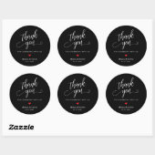 Cute Little Heart Modern Wedding Thank You Gifts Ronde Sticker (Vel)