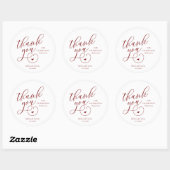 Cute Little Heart Wedding Gifts Thank You  Ronde Sticker (Vel)