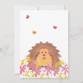 Cute Little Hedegel Baby shower Kaart (Achterkant)