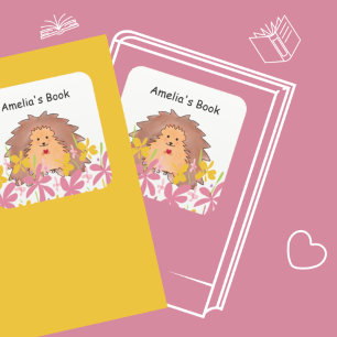 Cute Little Hedegel Dit boek is een vierkant blad Vierkante Sticker