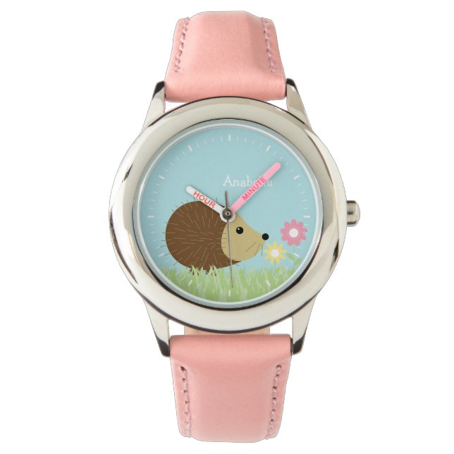 Cute Little Hedegel Personalized Horloge (Voorkant)