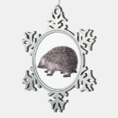 Cute Little Hedegel Tin Sneeuwvlok Ornament (Rechts)