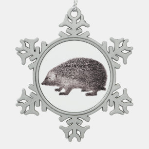 Cute Little Hedegel Tin Sneeuwvlok Ornament