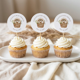 Cute Little Hedgehog Baby Shower Favor is already Ronde Sticker