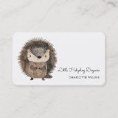 Cute Little Hedgehog Daycare Business Card Visitekaartje (Voorkant)