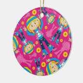 Cute Little Hippie Girl Keramisch Ornament (Links)