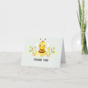 Cute Little Honey Bee Baby shower Bedankkaart