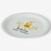 Cute Little Honeybee Baby shower Papieren Bordje (Gekanteld)