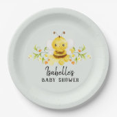 Cute Little Honeybee Baby shower Papieren Bordje (Voorkant)